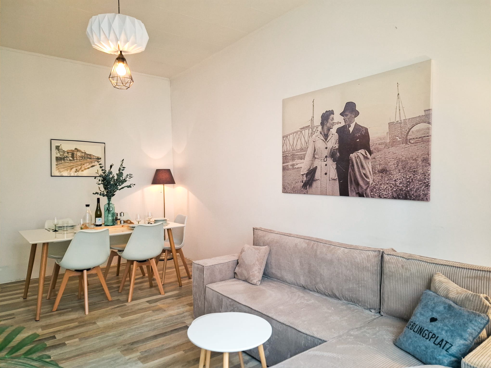 Wohnzimmer Ferienwohnung Rüdesheim